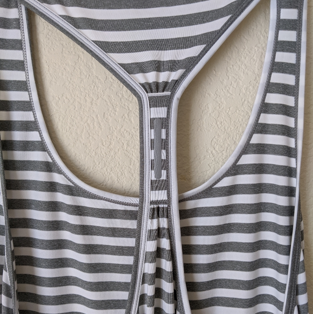 Calvin Klein Performance Striped Racerback Tank Top - Picture 6 of 11